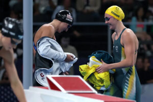 Ariarne Titmus tends to Olympics pre-race contention with Katie Ledecky